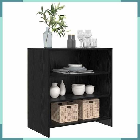 Buffet - 875227 - Noir - Bois d'ingénierie - 70 x 41 x 75 cm (1/5)