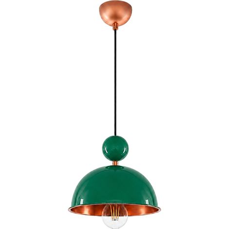 Lampe suspendue en métal "Bubble" - 21 x 21 cm - Vert Clair (1/4)
