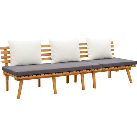 vidaXL Sofá de jardín madera de acacia maciza 200x65 cm (1/5)