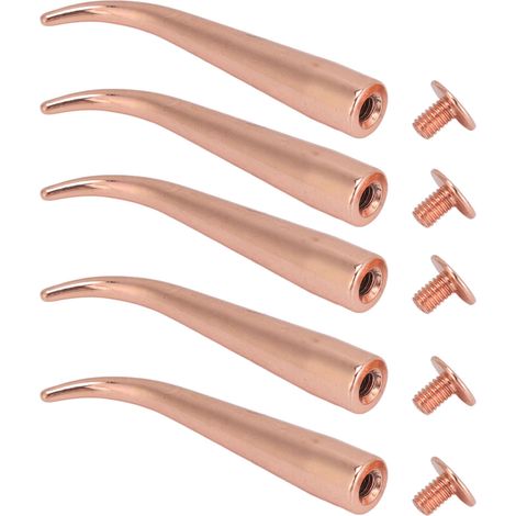 Lot de 5 pointes et clous or rose, métal haute dureté, fixation solide, cônes pour vêtements, bottes et étuis (1/5)