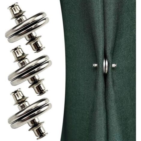 2 paires d'embrasses magnétiques, attaches magnétiques pour rideaux, accessoires pour rideaux, poids pour rideaux, aimants pour rideaux, aimant pour rideau de douche empêchant les fuites