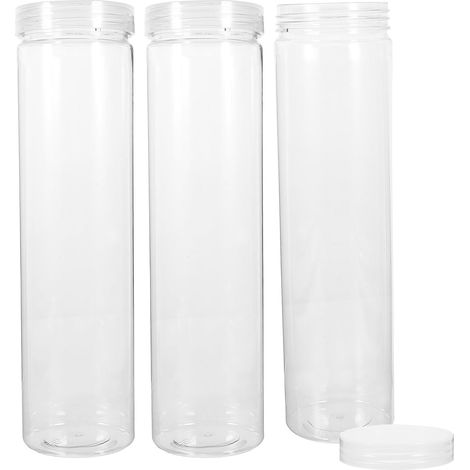 PET Bocal de Rangement Cuisine 3 Pièces avec Couvercle, 700ml (1/5)