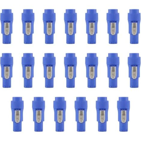 20 pièces Connecteur CA Powercon 3 broches Fiche mâle NAC3FCA NAC3FCB Câble CA 20A 250V Adaptateur de prise d'alimentation pour éclairage de scène (A) (1/5)