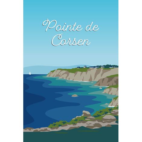 Tableau sur toile pointe de Corsen 45x65 cm - Impression sur Toile Murale Décorative - Image imprimée en HD sur Toile - Toile sur Châssis en Bois FSC - Fabriqué en France (1/4)