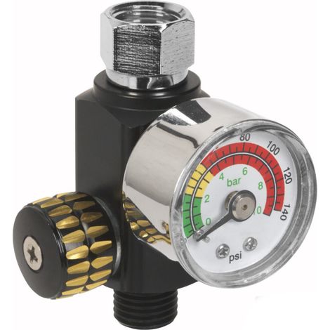 Sealey AR01 On-Gun Pressure Regulator/Gauge (1/2)
