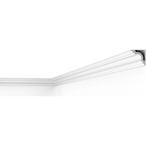 Moulure de plafond polystyrène 50 x 50 x 2000 – Finition professionnelle – Fixation facile avec colle – Pour intérieur élégant – Decoflair (1/5)