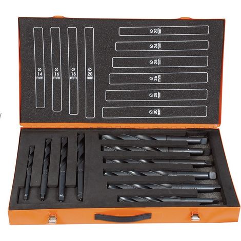 Projahn DIN 345 Bohrer in Stahlblechkoffer Ø 14-16-18-20-22-24-25-26-28-30 mm 10teilig (1/5)