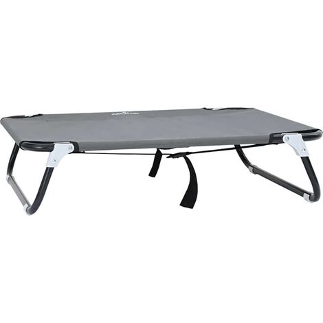 Lit simple Lit adulte Lit Pliable Gris Clair pour Chien M en Tissu Oxford et Acier CFW68303 (1/5)