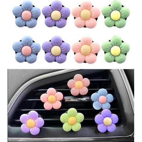 2.5cm 8PCS Daisy Car Vent Clips, Car Interior Accessories, Air Freshener Clips, Car Decor, Car Decoration, Suitable for All Car Air Vents (1/5)