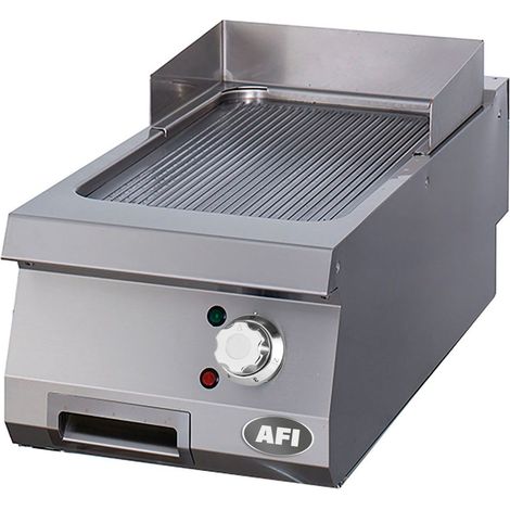 Grill Électrique à Poser Plaque Simple Rainurée Acier Carbone ou Chrome - Série 900 - AFI Collin Lucy