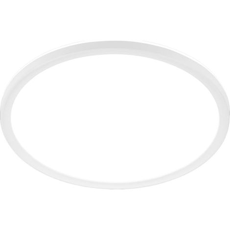 LED Deckenlampe mit indirektem Licht, 3cm flach, 22W 3000lm, neutralweiße Lichtfarbe, Wohnzimmerlampe, LED Panel, Schlafzimmerlampe, Flur, ø42cm, Weiß