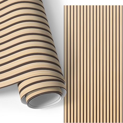Klebefolie für Möbel - Möbelfolie - Selbstklebefolie - Küche folieren - Schrank folieren - Tischfolie - Beige Streifen 65x130 cm