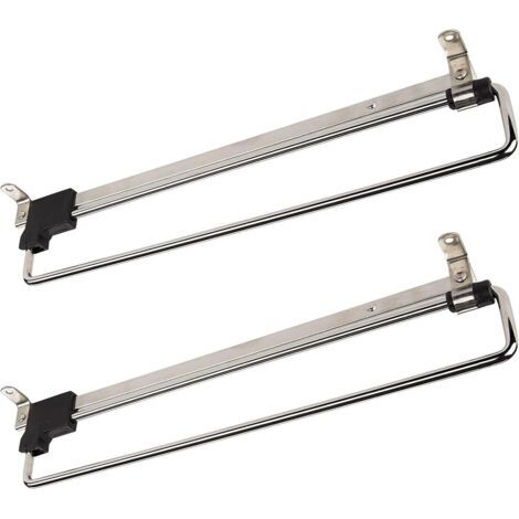 2 Pièces Porte-Cintres Coulissant Portemonteaux Télescopic Porte-vêtements Extractible 300 mm (1/5)