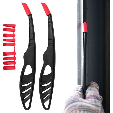 2 Raclettes 9 en 1 Joint Silicone, Grattoir colle multifonction verre (1/5)