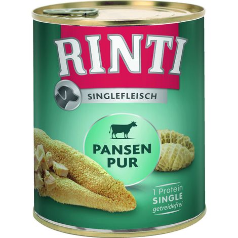 Rinti Singlefleisch Hundenassfutter Adult 800 g Pansen Pur Nassfutter