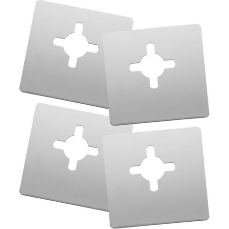 Plaques de Renfort Réparation des Portes Lot de 4 en Acier Inoxydable Argenté Kit Portable et Polyvalent pour Porte et Serrure les Maisons et Hôtels (1/5)