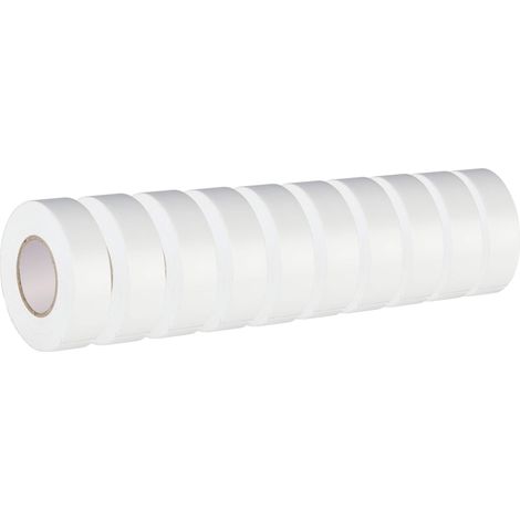 Poly Pool PP0517.10 n. 10 rotoli Nastro isolante 19x25mm bianco (1/4)