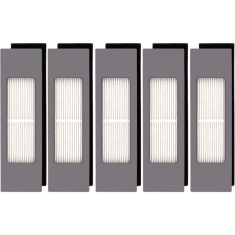 (5 Stück) HEPA-Filter für Ecovacs DEEBOT OZMO 920 950 T8 AIVI Max T9 T5 N5 N7 N8+ N8 Pro Plus DX55 DX93 DJ65 Roboterstaubsauger, Roboterstaubsauger-Filterset, Ersatzteile, 5 Filter