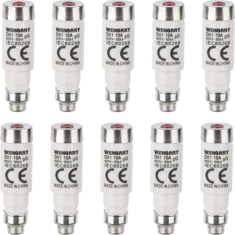 YYPE AC400VDC250V gG Yype Spiral Fuse for Household Appliances and Distribution Systems (10A) (1/5)
