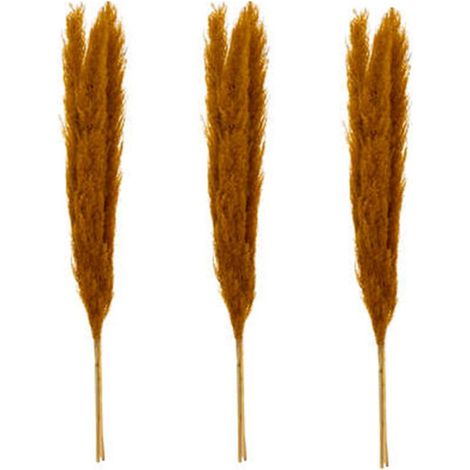 Lot de 3 Fleurs Artificielles "Pampa" 109cm Orange (1/3)