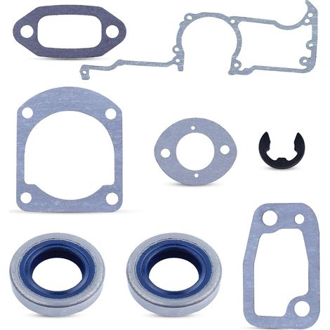 Jeu de joints moteur Joint d'huile pour tronçonneuse Husqvarna 268 268K 272 272XP 61 66 266 avec clip en E Remplace 503 26 02-04 (1/5)