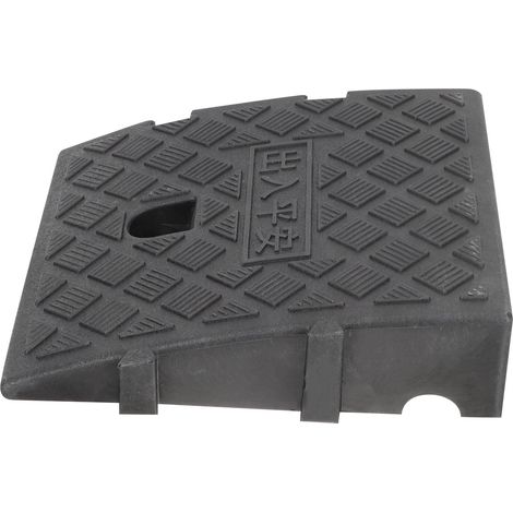 1 rampe de seuil en caoutchouc, hauteur 7,6 cm, antidérapante, pour fauteuils roulants et scooters, avec rainures de fixation (1/5)