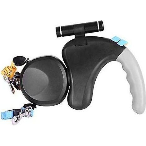 Double laisse rétractable pour chien avec lumière LED, laisse double chien pour animaux de compagnie, rétractable automatique pour chien (1/3)
