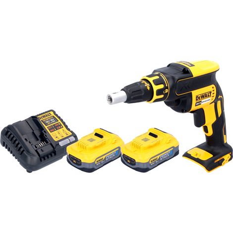 DeWalt DCF 620 H2 Akku Trockenbauschrauber 18 V 30 Nm Brushless + 2x Powerstack Akku 5,0 Ah + Ladegerät (1/5)