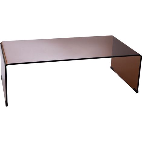 Amadeus - Table basse rectangulaire en verre fumé L110 cm (1/4)