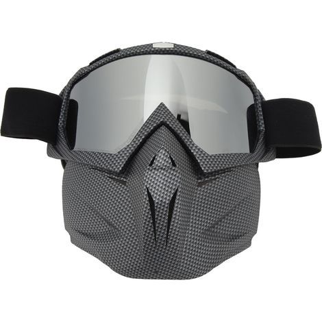 Motorradbrille, staubdicht, winddicht, UV-Schutz, abnehmbare geschlossene Maske mit Schlangenmuster, Schutzvisier für die Fahrt. (1/5)