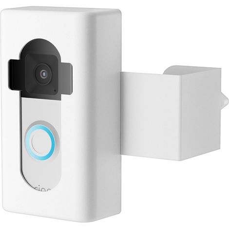 Support de sonnette antivol HABTAMU pour sonnette vidéo, fixation sans perçage, accessoire pour appartements et logements locatifs, compatible avec les sonnettes vidéo modèles 4/3/3 Plus/2/1/2021/2023 (1/5)