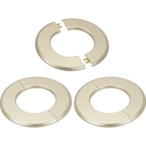 Cache Mitigeur Douche, 3pcs Écussons en ABS Garniture Robinet Douche Muraux pour 78mm, Décoration Rosace Robinet Coffrage Caches Tuyaux d'Eau Chauffage Plomberie Mural, Doré (1/5)