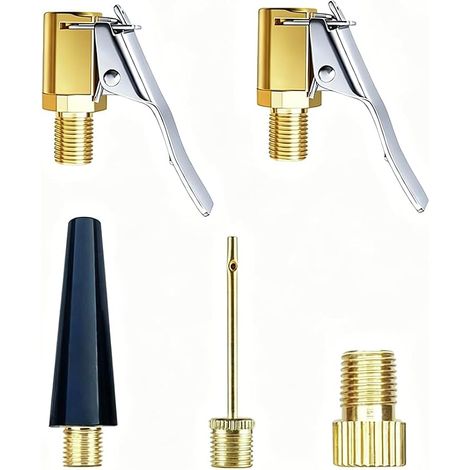 Kit de Embout de Gonflage et Adaptateur Valve Velo pour Embout Pompe Velo Standard, Embout Gonfleur Pneus Voiture et Embout Gonflage Ballon, Accessoires pour Compresseur Air (1/3)