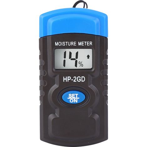 Testeur numérique d'humidité du bois, mesureur de température et d'humidité portable, haute précision pour bois, outil de diagnostic avec affichage digital, capteur professionnel, appareil compact de (1/5)