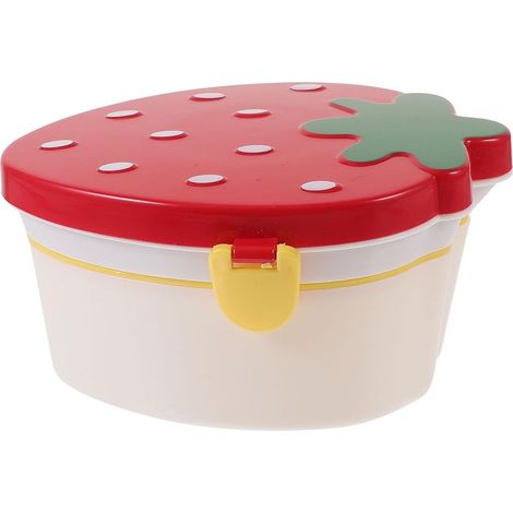 Boîte à lunch VICASKY en plastique motif fraise, résistante (1/5)