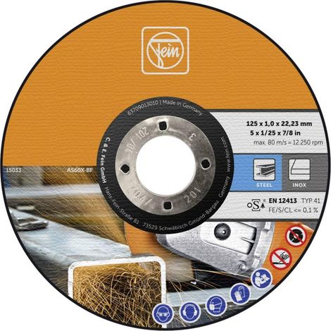 Fein Disco de corte 125 mm Plata 1 mm