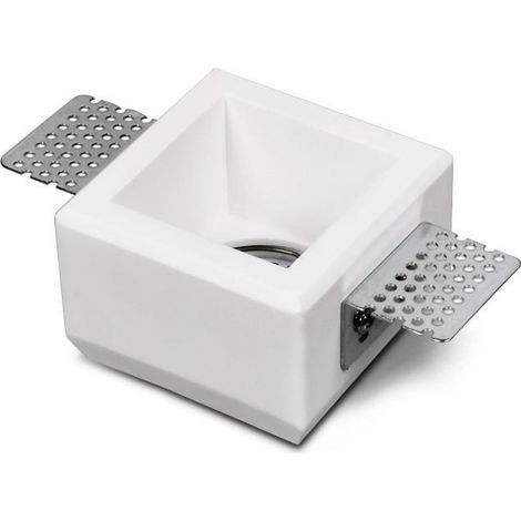 Aro Downlight Integración Escayola/Pladur Cuadrado para Bombilla LED GU10 / GU5.3  Corte 83x83 mm UGR17 Blanco (1/3)