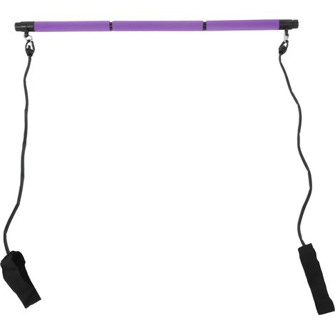 3 sections barre Pilates yoga musculation entraînement à domicile corde fitness équipement violet (1/5)