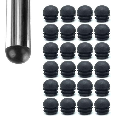 24 Pack Round Plastic End Caps for Trampoline Poles Table Chair Legs Rib Inserts Table Leg Caps Furniture Legs PVC Pipe Caps Protector MUMU (1/4)