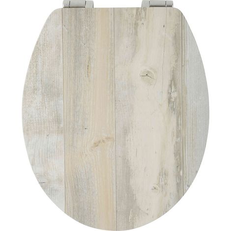 Abattant WC MDF compressé bois 44.5cm – Frein de chute – Charnières inox – Patin antidérapant en gomme – Guy Levasseur (1/3)