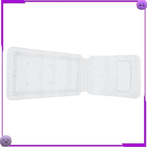 Tapis de baignoire, coussin de bain spa complet avec 30 ventouses, matériau PVC en respirante pour baignoire de douche, blanc (1/4)
