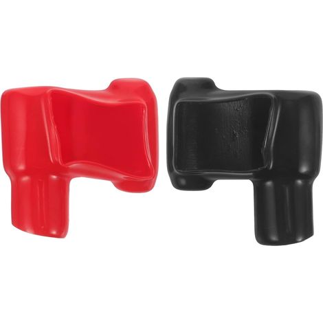 Caches-bornes de Batterie Auto en Pvc Isolants et Anti-éclaboussures, 1 Paire de Cales de Bornes pour Protéger la Batterie Châssis de Voiture (1/5)