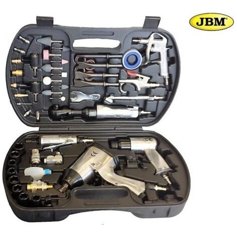 KIT DE HERRAMIENTAS NEUMATICAS PISTOLA+CARRACA NEUMçTICA + ACCESORIOS JBM 52331
