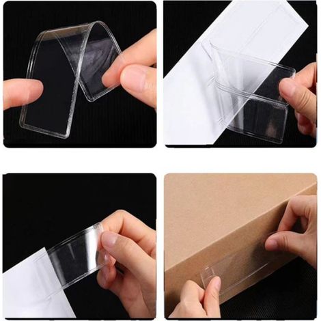 Porte-Cartes Handicapé - 6x9 cm - Pour Pare-Brise - Transparent - Lot de 4 (1/5)