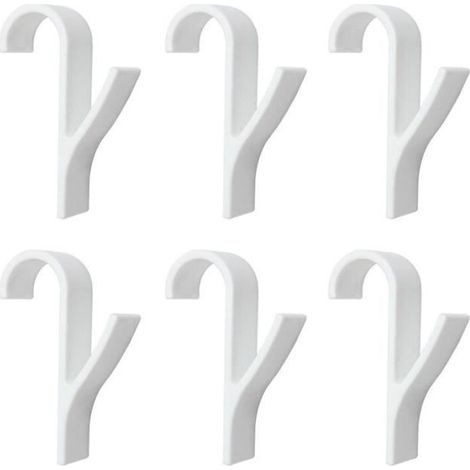 1-2-4-6 pièces Blanc Cintre De Haute Qualité Pour Radiateur Sèche-serviettes De Bain Support De Crochet Cintre Pliable [87EA877] (1/3)