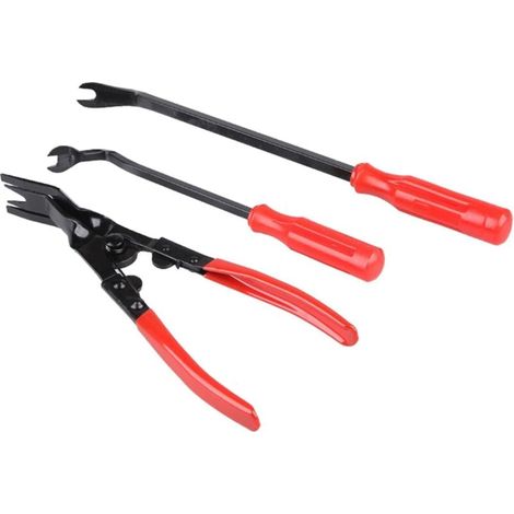 Outil Demontage Garniture Voiture, Car Trim Removal Tool, Installateur Pry Outil, Outils Demontage Garniture Auto, Pince à Degrafer, 3 Pièces pour Tableaux de Bord e Moyeux Roue de Voiture (1/4)