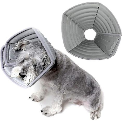 Collier conique pour chien, collier de convalescence souple avec boucles élastiques réglables pour animaux de compagnie après une intervention chirurgicale, collier de protection anti-morsure et anti- (1/5)