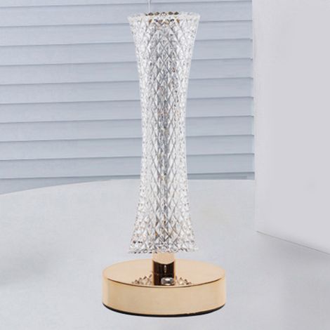Lampe de table en cristal, lampe de chevet rechargeable, veilleuse pour les yeux, cadeau romantique, lumière d'ambiance (1/2)