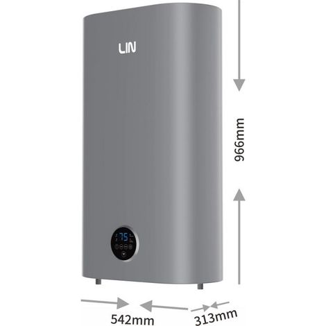 Calentador de agua eléctrico LIN LIFVD1SMGY 80 L UNIVERSAL gris con WiFi (1/5)
