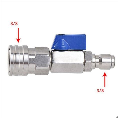 Kit De Raccord Tournant Sphérique - 3/8 NPT - 4500 PSI - Pour Nettoyeur Haute Pression - 2 Pièces (1/5)